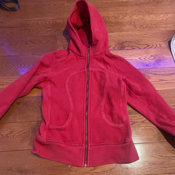 RED LULU LEMON HOODIE